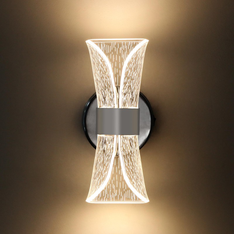 12V LED Wall Sconce with Switch, 3400K 6W 550LM Dimmable