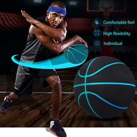 Standard 5/6/7 Basketball, Non-Slip and Wear-Resistant Microfiber Suede, No Logo Ball, Suitable As A Signature, Gift,White Edge,No. 5