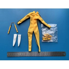 TOYBARJAPAN ZYTOYS Martial Arts Kundo Jumpsuit, Shoes, and Nunchucku Set for 1/6 Action Figures (Head and Body Not Included)
