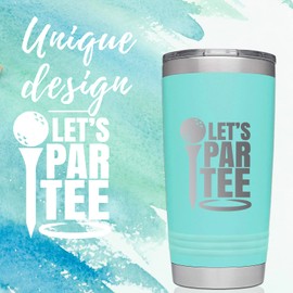 Onebttl Golf Gifts for Men - Funny 20oz Tumbler, Perfect for Golf Dads & Lovers - Teal - Let's Partee