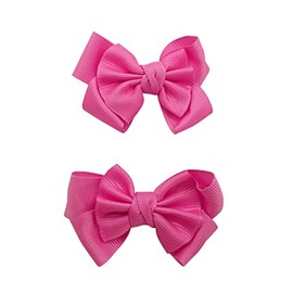 Topkids Accessories 2pcs Hair Bows For Girls Girls Hair Accessories Hair Ties Hair Clips Women Hair Bows Hair Clip Hair Bow Hair Accessories for Girls Kids Hair Accessories (Hot Pink)