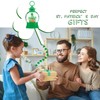 PestiLite St Patricks Day Lucky Shamrock Gnomes Snow Globe for