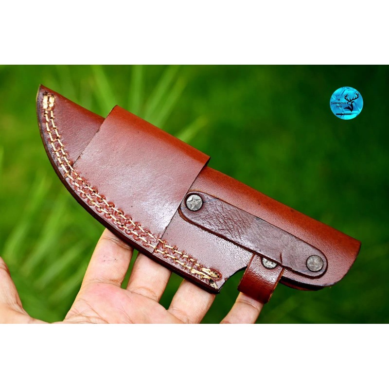 Buck Knives GENUINE LEATHER SHEATH CUSTOM HANDCRAFT FOR FIXED BLADE