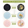 Santune 3 Pack Flower Embroidery Kit for Beginners Adults Cross