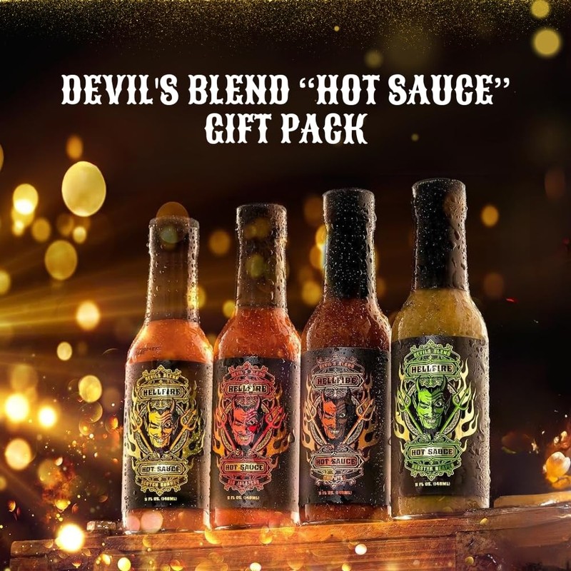 Hellfire Hot Sauce Devil's Blend Gift Pack - Gourmet Hot