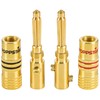 Poppstar 12x High-End Banana Plugs, Bananas for Speaker Cables (up