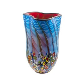 Dale Tiffany AV21007 Tangelo Hand Blown Art Glass Vase Multicolor