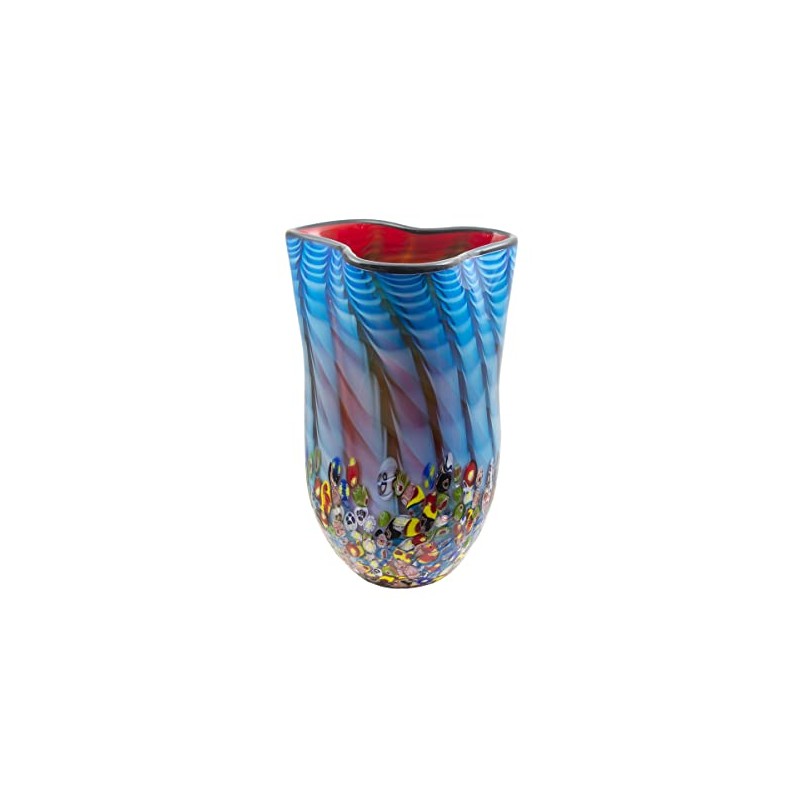 Dale Tiffany AV21007 Tangelo Hand Blown Art Glass Vase Multicolor