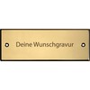 Rectangular Brass Sign with Engraving