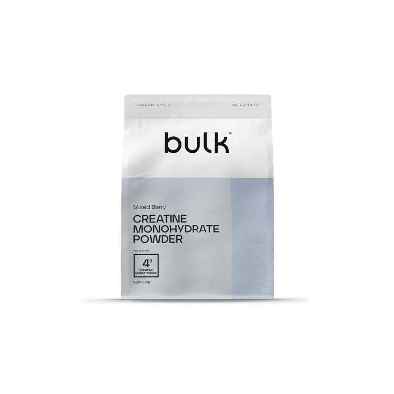 Bulk Creatine Monohydrate Powder, Mixed Berry, 500 g, 100 Servings,