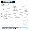 KOKOSIRI 32-Inch Single Towel Bar, Bathroom Kitchen Towel Holder, Wall