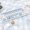 COOMICKEY Blue White MOA Profile Custom PBT Keycaps 132 Keys