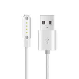 LKHSYAN Smart Watch Charger Magnetic 4 Pin Universal Smart Watch Charger Charging Cables for Smart Watch GT88 G3 KW18 Y3 KW88 GT68 (White)