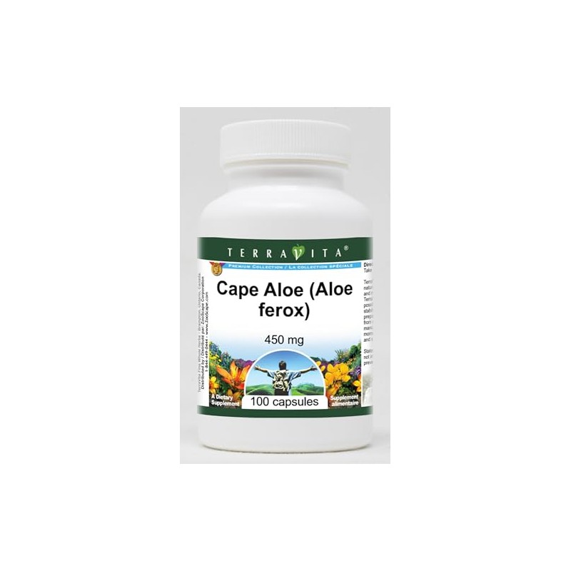 Cape Aloe (Aloe ferox) - 450 mg (100 Capsules, ZIN: