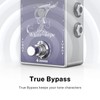 Donner White Tape Stereo Delay Pedal, Analog Delay with Echo