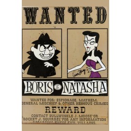 Dodge Tin Sign 8 x12 Wanted Poster Boris and Natasha For Crimes and msicheif
