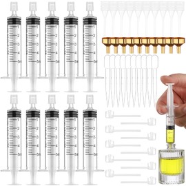 BCVWEG 50 Pcs Perfume Refill Tool Kit Include 10 Funnels 10 Dispenser Pumps 10 Syringes 10 Droppers 10 Squeeze Droppers Plastic Perfume Dispenser Transfer Kit for Liquid Small Atomizer Bottle