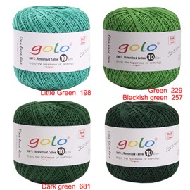 golo Crochet Thread size 10 for hand knitting crochet yarn (Dark green)6-681
