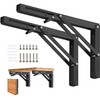 AUTOHJ Folding Shelf Brackets - 12 Inch 2 Pcs Heavy