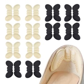 Modixun 12 Pairs Heel Pads for Shoes, Anti Slip Heel Grips Liner Cushions Inserts for Loose Shoes Men Women, Heel Comfort Protectors Filler, Prevent Blisters (6mm Thick)
