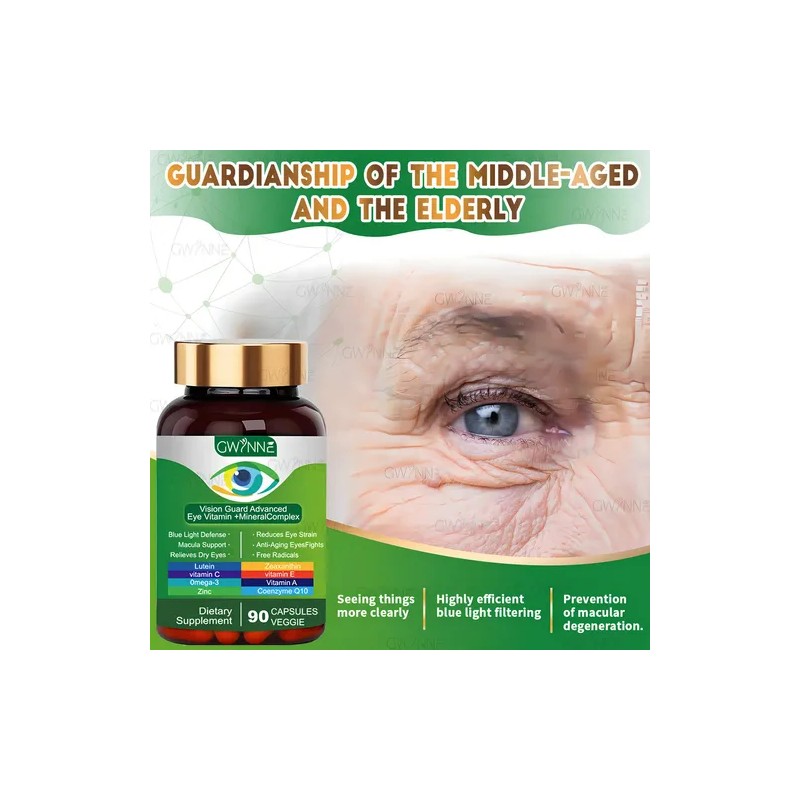 Suplemento Nutricional Gwynne Luteína Zinc Vitaminas Salud Macular Ojo Seco