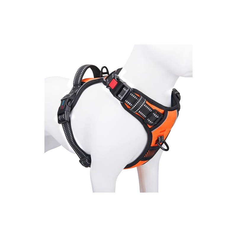 PHOEPET Arnés reflectante para perro, para razas grandes, ajustable, sin