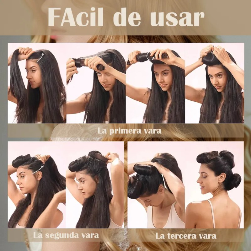 3pzs Rizador De Cabello Sin Calor Tubos Para El Cabello