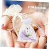 ABOOFAN 50pcs Lavender Sachet Bags Empty Drawstring Pouches Light Purple