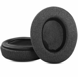 TaiZiChangQin H6 7.1 Replacement Ear Pads Compatible with Creative Sound BlasterX H6 7.1 USB Gaming Headphones Grey Fabric