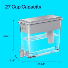 Brita UltraMax Large Water Dispenser With Standard Filter, BPA-Free, Reduces Copper, Cadmium and Mercury Impurities, Lasts 2 Months or 40 Gallons, Includes 1 Filter, Kitchen Accessories, Large 27-Cup