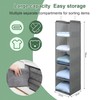 AiQInu Hanging Shelf Wardrobe, Hanging Storage Cupboard Organiser with 5