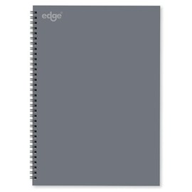 Edge A4 Grey Notebook Soft Cover Twin Wire Notepad School Work Note Taking Journal