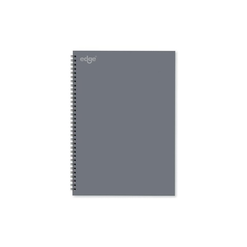 Edge A4 Grey Notebook Soft Cover Twin Wire Notepad School