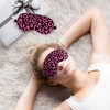 QLMX Preppy Leopard Silk Eye Mask for Sleeping, Leopard Mask,