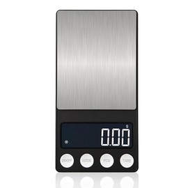 Mini Digital Scale for Jewellery, Pocket Kitchen Scale, LCD High Precision Weighing Scales, 5 Measure Units, Incl. Weighing Tray (500g/0.01g)