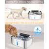 Dog Water Fountain for Large Dogs,3 Gallon Stainless Steel Dog