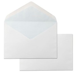 Paper Envelopes, White Paper Envelopes, Over Length 145 x 200 mm, White Paper Envelope with Pull Closure for Invitations, Shipping or Storage · m-office (Pack of 50, 145 x 200 mm))