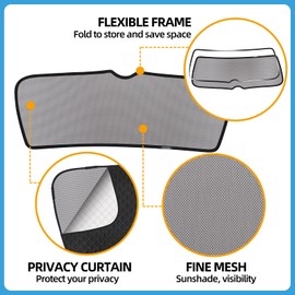 XCBYT Sun Protection Rear Window Car Compatible with VW Passat B8 Variant 2016-2022, Foldable Sun Visor Rear Baby UV Protection Privacy Screen Mesh