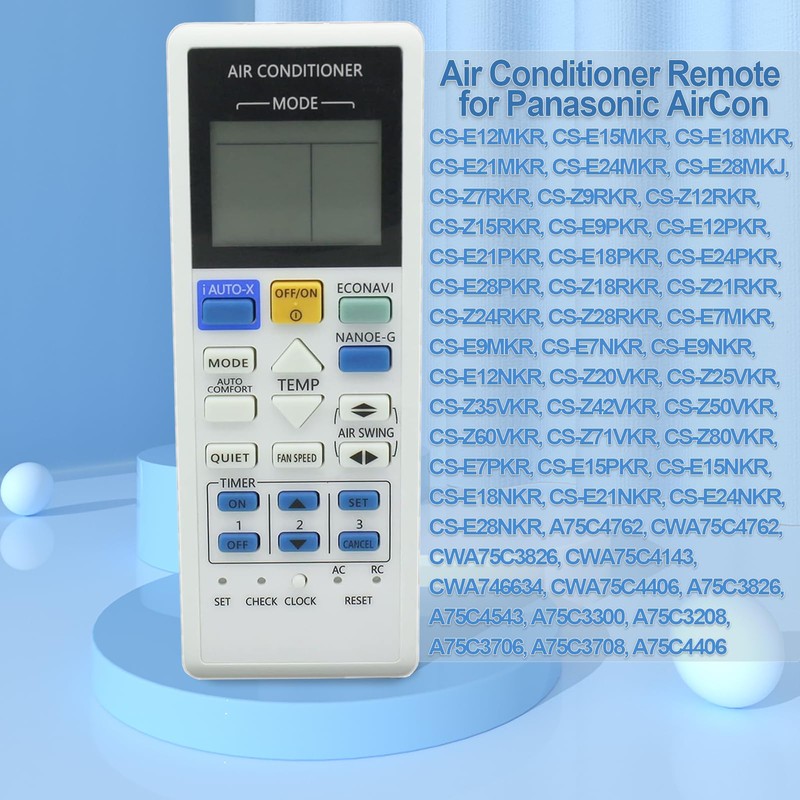 A75C4762 Air Conditioner Remote Control for Panasonic Air Conditioner Remote