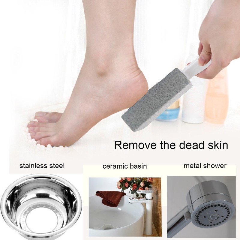 Comfun Pumice Stone for Cleaning Toilet Bowl with Handle, Pumice