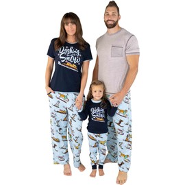 Lazy One Dashing Through The Snow Christmas Matching Family Pajamas, Matching Christmas PJs for Family Including Kids, Teens, Adults