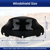 9" Motorcycle Wave Windshield Windscreen, Compatible with 2014-2023 Har ley