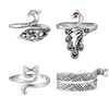 4 anillos de ganchillo para tejer para dedos de metal,