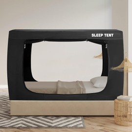 YAVIL Bed Tent Twin Bed Canopy Tents for Kid and Adult - Portable Dream Tent Indoor Sleeping 70% Blackout Tents