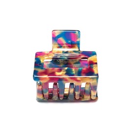 QinGoo Small Hair Clip Square Purple Hair Claw Purple Hair Clip Hair Accessories Cute Korean Women's 1 Piece (2.0 x 1.9 inches (5.2 x 4.8 cm), Purple)