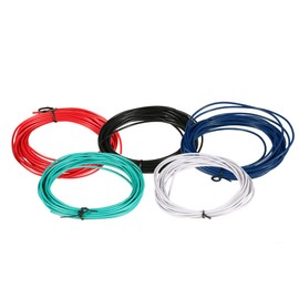 BINNEKER 30 Gauge PVC 1007 Solid Electric Wire Kit 5 Color Each 20 ft 30 AWG 1007 Hook Up Tinned Copper Wire