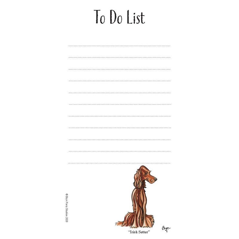 to Do List Magnetic Notepad. Working Dogs by Bryn Parry