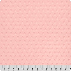 Pico Textiles 1 Yard - Baby Pink Minky Dimple Dot Fabric - Sold by The Yard - Ideal for Blankets, Robes, Soft Toys & Baby Apparel
