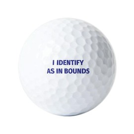I Identify As In Bounds Golf Balls, 3 Pack Golf Balls, v1