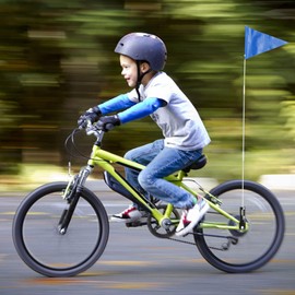 1 Set Reflective Flagpole with Pole Blue Bike Flag for Kids Bicycle Reflectors Reflective Bike Flag Safety Marking Flags for Kids Bike